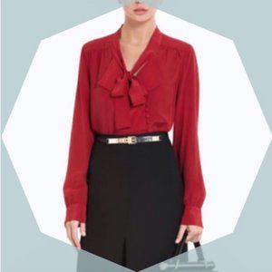 BCBGMaxAzria Cleona Silk Blouse